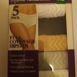 Gloria Vanderbilt 5 pack full coverage Hipster